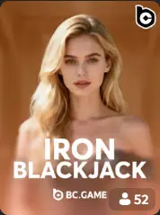 Iron Blackjack portada de juego BC Game Venezuela