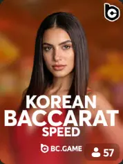 Korean Baccarat Speed portada de juego BC Game Venezuela