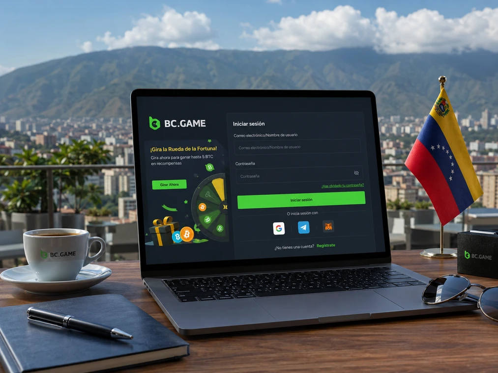 Inicio de sesión y registro de BC Game Venezuela desde una cuenta protegida